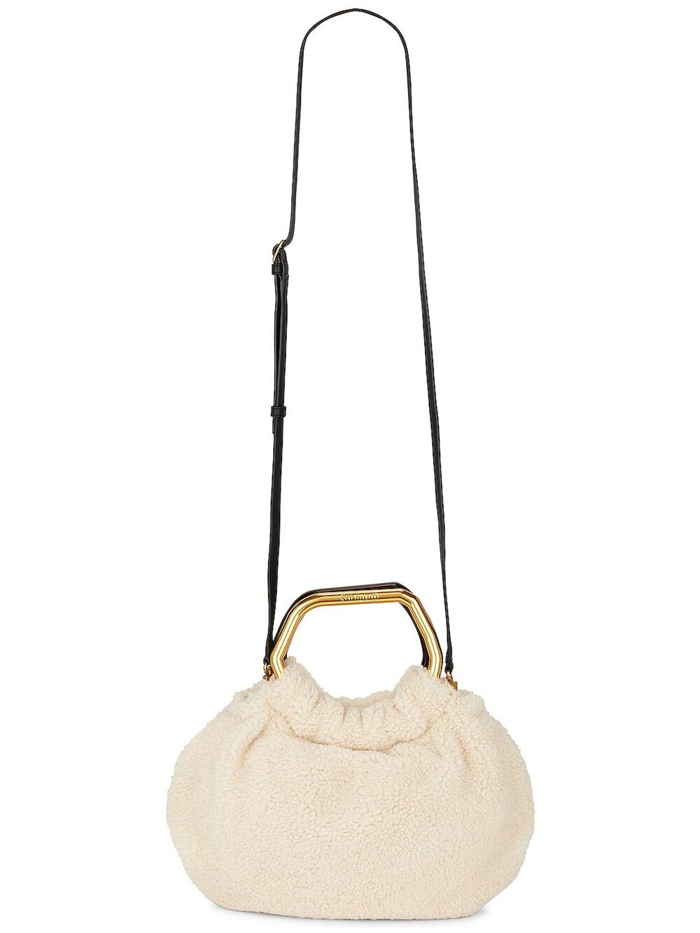 Fwrd Renew Shearling Cream Camille Top Handle Bag